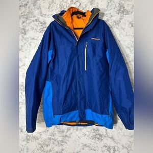 Patagonia Vibrant Blue Jacket with Orange Highlights